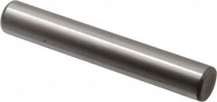 Made in USA - 5/8" Diam x 4" Pin Length Grade 8 Alloy Steel Standard Dowel Pin - Bright Finish, C 47-58 & C 60 (Surface) Hardness, 46,000 Lb (Single Shear), 92,000 Lb (Double Shear) Breaking Strength, 1 Beveled & 1 Rounded End - Makers Industrial Supply