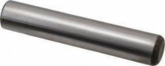 Made in USA - 3/4" Diam x 4" Pin Length Grade 8 Alloy Steel Standard Dowel Pin - Bright Finish, C 47-58 & C 60 (Surface) Hardness, 132,400 Lb (Double Shear), 66,200 Lb (Single Shear) Breaking Strength, 1 Beveled & 1 Rounded End - Makers Industrial Supply