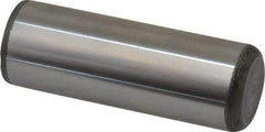 Made in USA - 7/8" Diam x 2-1/2" Pin Length Grade 8 Alloy Steel Standard Dowel Pin - Bright Finish, C 47-58 & C 60 (Surface) Hardness, 180,400 Lb (Double Shear), 90,200 Lb (Single Shear) Breaking Strength, 1 Beveled & 1 Rounded End - Makers Industrial Supply