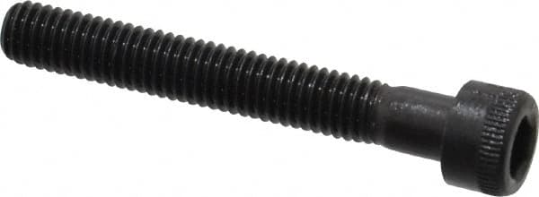 Made in USA - #10-32 UNF Hex Socket Drive, Socket Cap Screw - Alloy Steel, Black Oxide Finish, Partially Threaded, 1-3/8" Length Under Head - Makers Industrial Supply