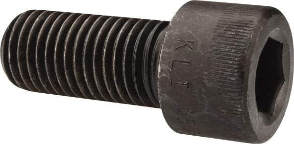 Made in USA - 1-8 UNC Hex Socket Drive, Socket Cap Screw - Alloy Steel, Black Oxide Finish, Fully Threaded, 2-1/4" Length Under Head - Makers Industrial Supply