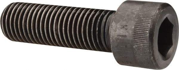 Made in USA - 1-8 UNC Hex Socket Drive, Socket Cap Screw - Alloy Steel, Black Oxide Finish, Fully Threaded, 3-1/4" Length Under Head - Makers Industrial Supply