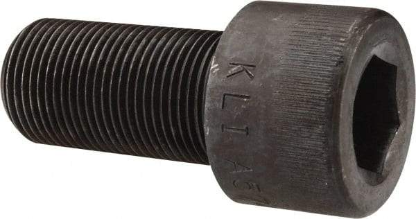 Made in USA - 1-14 UNF Hex Socket Drive, Socket Cap Screw - Alloy Steel, Black Oxide Finish, Fully Threaded, 2" Length Under Head - Makers Industrial Supply