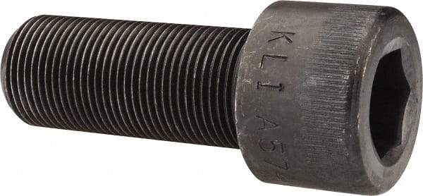 Made in USA - 1-14 UNF Hex Socket Drive, Socket Cap Screw - Alloy Steel, Black Oxide Finish, Fully Threaded, 2-1/2" Length Under Head - Makers Industrial Supply