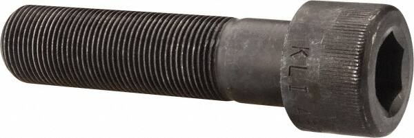 Made in USA - 1-14 UNF Hex Socket Drive, Socket Cap Screw - Alloy Steel, Black Oxide Finish, Partially Threaded, 4" Length Under Head - Makers Industrial Supply