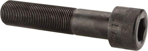 Made in USA - 1-14 UNF Hex Socket Drive, Socket Cap Screw - Alloy Steel, Black Oxide Finish, Partially Threaded, 4-1/2" Length Under Head - Makers Industrial Supply