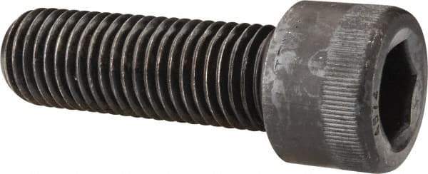 Made in USA - 1-1/8 - 7 UNC Hex Socket Drive, Socket Cap Screw - Alloy Steel, Black Oxide Finish, Fully Threaded, 3-1/2" Length Under Head - Makers Industrial Supply