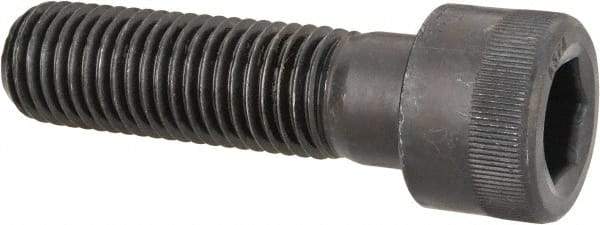 Made in USA - 1-1/8 - 7 UNC Hex Socket Drive, Socket Cap Screw - Alloy Steel, Black Oxide Finish, Partially Threaded, 4" Length Under Head - Makers Industrial Supply