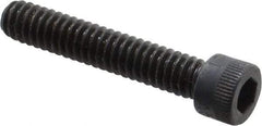 Made in USA - 1/4-20 UNC Hex Socket Drive, Socket Cap Screw - Alloy Steel, Black Oxide Finish, Partially Threaded, 1-3/8" Length Under Head - Makers Industrial Supply