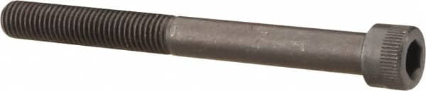 Made in USA - 1/4-28 UNF Hex Socket Drive, Socket Cap Screw - Alloy Steel, Black Oxide Finish, Partially Threaded, 2-1/2" Length Under Head - Makers Industrial Supply