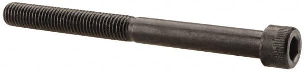 Made in USA - 1/4-28 UNF Hex Socket Drive, Socket Cap Screw - Alloy Steel, Black Oxide Finish, Partially Threaded, 2-3/4" Length Under Head - Makers Industrial Supply