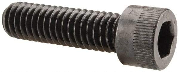 Made in USA - 5/16-18 UNC Hex Socket Drive, Socket Cap Screw - Alloy Steel, Black Oxide Finish, Fully Threaded, 1-1/8" Length Under Head - Makers Industrial Supply