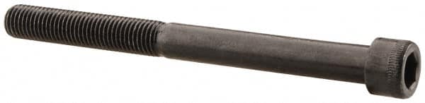 Made in USA - 5/16-24 UNF Hex Socket Drive, Socket Cap Screw - Alloy Steel, Black Oxide Finish, Partially Threaded, 3-1/2" Length Under Head - Makers Industrial Supply