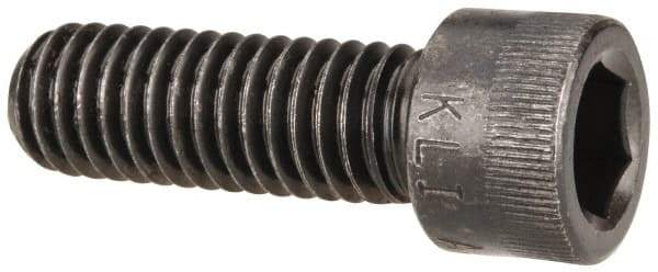 Made in USA - 3/8-16 UNC Hex Socket Drive, Socket Cap Screw - Alloy Steel, Black Oxide Finish, Fully Threaded, 1-1/8" Length Under Head - Makers Industrial Supply