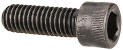 Made in USA - 3/8-16 UNC Hex Socket Drive, Socket Cap Screw - Alloy Steel, Black Oxide Finish, Fully Threaded, 1-1/8" Length Under Head - Makers Industrial Supply