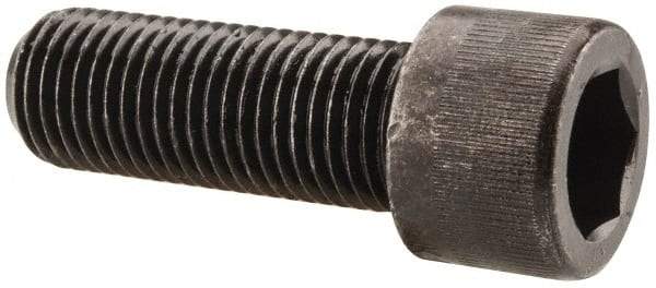 Made in USA - 7/16-20 UNF Hex Socket Drive, Socket Cap Screw - Alloy Steel, Black Oxide Finish, Fully Threaded, 1-1/4" Length Under Head - Makers Industrial Supply