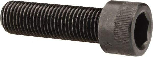 Made in USA - 7/16-20 UNF Hex Socket Drive, Socket Cap Screw - Alloy Steel, Black Oxide Finish, Fully Threaded, 1-1/2" Length Under Head - Makers Industrial Supply