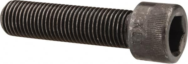 Made in USA - 7/16-20 UNF Hex Socket Drive, Socket Cap Screw - Alloy Steel, Black Oxide Finish, Fully Threaded, 1-3/4" Length Under Head - Makers Industrial Supply