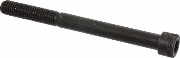 Made in USA - 1/2-13 UNC Hex Socket Drive, Socket Cap Screw - Alloy Steel, Black Oxide Finish, Partially Threaded, 5-1/2" Length Under Head - Makers Industrial Supply