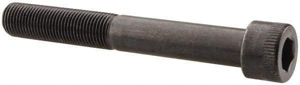 Made in USA - 1/2-20 UNF Hex Socket Drive, Socket Cap Screw - Alloy Steel, Black Oxide Finish, Partially Threaded, 3-3/4" Length Under Head - Makers Industrial Supply