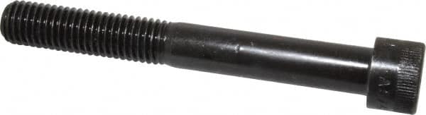 Made in USA - 5/8-11 UNC Hex Socket Drive, Socket Cap Screw - Alloy Steel, Black Oxide Finish, Partially Threaded, 5" Length Under Head - Makers Industrial Supply