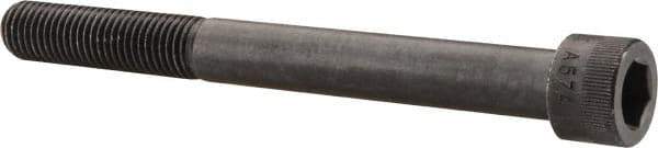 Made in USA - 3/4-10 UNC Hex Socket Drive, Socket Cap Screw - Alloy Steel, Black Oxide Finish, Partially Threaded, 7-1/2" Length Under Head - Makers Industrial Supply