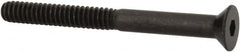 Made in USA - #10-24 UNC Hex Socket Drive, 82° Flat Screw - Alloy Steel, Black Oxide Finish, Partially Threaded, 2" OAL - Makers Industrial Supply