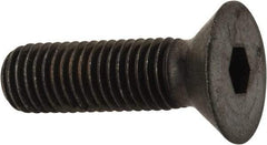 Made in USA - 1/4-28 UNF Hex Socket Drive, 82° Flat Screw - Alloy Steel, Black Oxide Finish, Fully Threaded, 7/8" OAL - Makers Industrial Supply