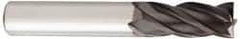 OSG - 1" Diam, 1-1/2" LOC, 4 Flute Solid Carbide Ball End Mill - TiAlN Finish, Single End, 4" OAL, 1" Shank Diam, Spiral Flute - Makers Industrial Supply