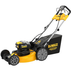 Lawn Mowers; Mower Type: Walk Behind; Power Type: Battery; Cutting Width (Inch): 21.5 in; Discharge Type: Side/Bag; Front Wheel Diameter: 8 in; Rear Wheel Diameter: 11 in; Includes: (1) DCMWSP255 Rear Wheel Drive Mower; (1) Grass Collection Bag; (1) Side