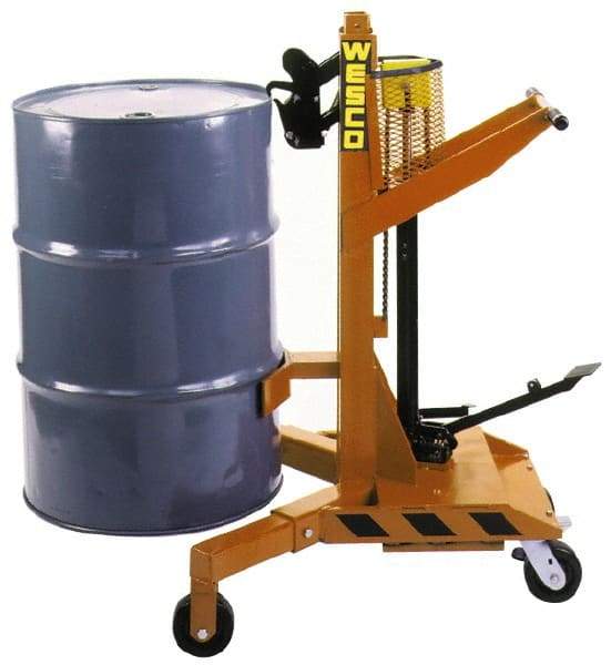 Wesco Industrial Products - 1,100 Lb Load Capacity, 55 Gal Drum Transporter - For 55 Gal Drums - Makers Industrial Supply