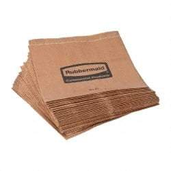 Rubbermaid - Brown, Waxed Kraft Paper, Wax-Lined Hazardous Waste Paper Bag - 3-3/4" Wide x 9 7/8" High - Makers Industrial Supply