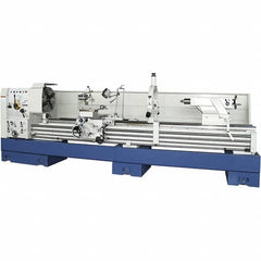 Summit - 30" Swing, 80" Between Centers, 120 Volt, Triple Phase Toolroom Lathe - 5MT Taper, 15 hp, 11 to 700 RPM, 9-1/8" Bore Diam, 58" Deep x 66" High x 164" Long - Makers Industrial Supply