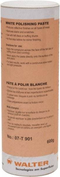 WALTER Surface Technologies - 5 oz Metal Polishing Compound - Compound Grade Ultra Fine, 1,500 Grit, White, For Fine Polishing, Use on Metal - Makers Industrial Supply