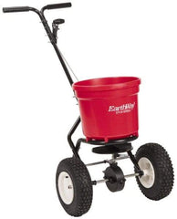 Made in USA - 50 Lb Polyethylene Walk Behind Broadcast Landscape Spreader - 13" Wheels - Makers Industrial Supply