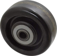 Albion - 4 Inch Diameter x 1-1/2 Inch Wide, Phenolic Caster Wheel - 600 Lb. Capacity, 1-5/8 Inch Hub Length, 1/2 Inch Axle Diameter, Roller Bearing - Makers Industrial Supply