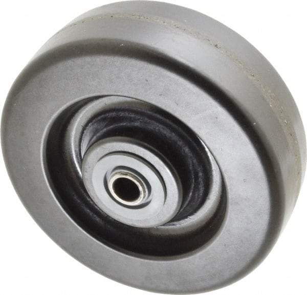 Albion - 6 Inch Diameter x 2 Inch Wide, Phenolic Caster Wheel - 1,200 Lb. Capacity, 2-3/16 Inch Hub Length, 1/2 Inch Axle Diameter, Roller Bearing - Makers Industrial Supply