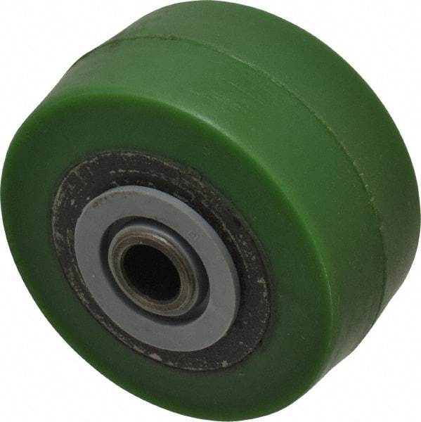 Albion - 3-1/4 Inch Diameter x 1-5/8 Inch Wide, Polyurethane Caster Wheel - 420 Lb. Capacity, 1-7/8 Inch Hub Length, 1/2 Inch Axle Diameter, Roller Bearing - Makers Industrial Supply