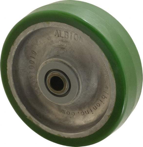 Albion - 5 Inch Diameter x 1-1/2 Inch Wide, Polyurethane Caster Wheel - 720 Lb. Capacity, 1-7/8 Inch Hub Length, 1/2 Inch Axle Diameter, Roller Bearing - Makers Industrial Supply