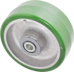 Albion - 5 Inch Diameter x 2 Inch Wide, Polyurethane Caster Wheel - 1,050 Lb. Capacity, 2-7/16 Inch Hub Length, 1/2 Inch Axle Diameter, Roller Bearing - Makers Industrial Supply