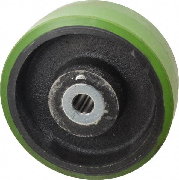 Albion - 8 Inch Diameter x 3 Inch Wide, Polyurethane Caster Wheel - 2,520 Lb. Capacity, 3-1/4 Inch Hub Length, 1 Inch Axle Diameter, Roller Bearing - Makers Industrial Supply