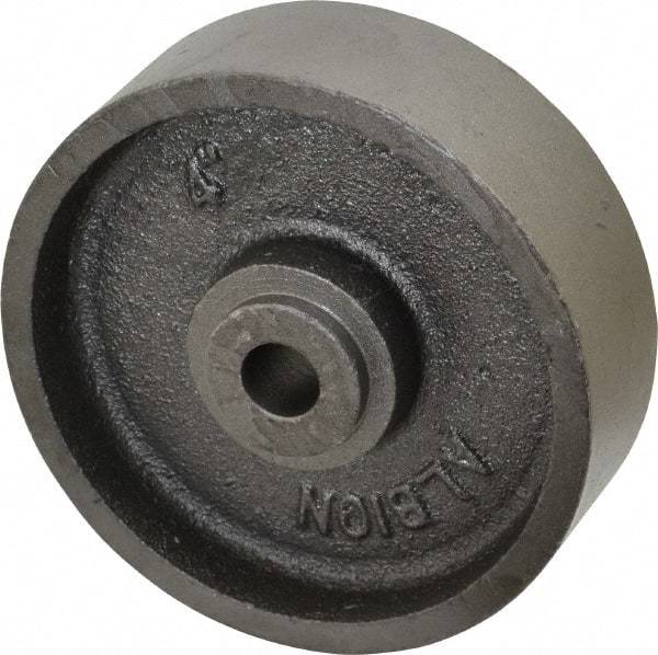 Albion - 4 Inch Diameter x 1-1/4 Inch Wide, Cast Iron Caster Wheel - 350 Lb. Capacity, 1-3/8 Inch Hub Length, 3/8 Inch Axle Diameter, Sleeve Bearing - Makers Industrial Supply