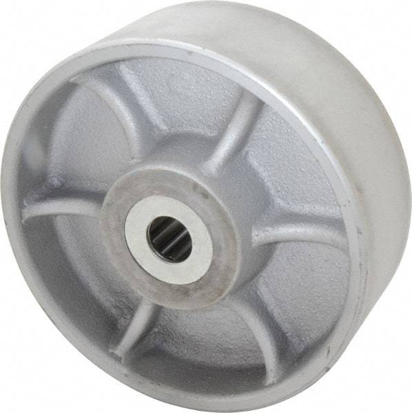 Albion - 8 Inch Diameter x 3 Inch Wide, Cast Iron Caster Wheel - 2,800 Lb. Capacity, 3-1/4 Inch Hub Length, 1 Inch Axle Diameter, Roller Bearing - Makers Industrial Supply