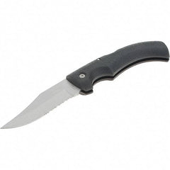 Gerber - 3-3/4" Blade, 8-3/4" OAL, Partially Serrated Clip Point Folding Knife - 4-7/8" Closed Length - Makers Industrial Supply