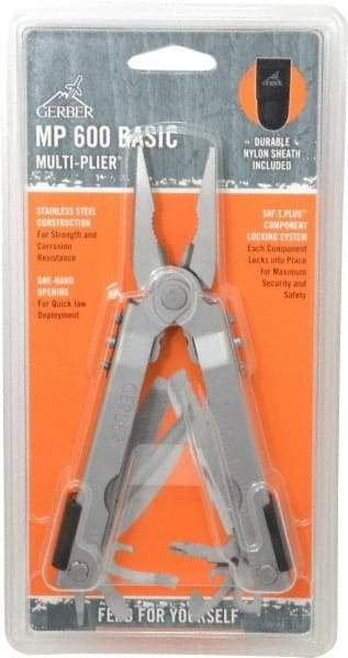 Gerber - 14 Piece, Multi-Tool Set - 6-1/2" OAL, 5" Closed Length - Makers Industrial Supply