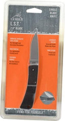 Gerber - 2-5/8" Blade, 6-1/8" OAL, Straight Pocket Knife - 3-1/2" Closed Length - Makers Industrial Supply