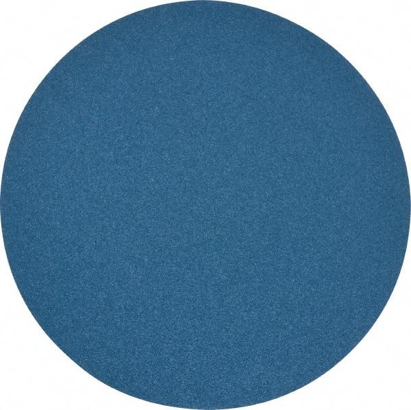 Superior Abrasives - 12" Diam, 50 Grit Zirconia Alumina Adhesive PSA Disc - Coarse Grade, Blue, X Weighted Backing, Flexible - Makers Industrial Supply