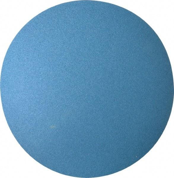 Superior Abrasives - 12" Diam, 60 Grit Zirconia Alumina Adhesive PSA Disc - Medium Grade, Blue, X Weighted Backing, Flexible - Makers Industrial Supply