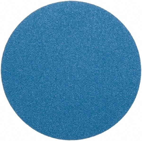 Superior Abrasives - 14" Diam, 36 Grit Zirconia Alumina Adhesive PSA Disc - Very Coarse Grade, Blue, Cloth Backing, Flexible - Makers Industrial Supply