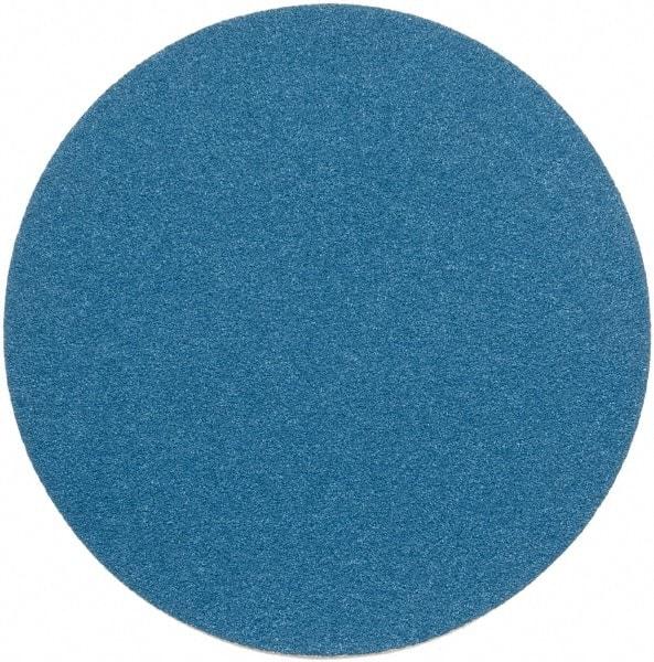 Superior Abrasives - 14" Diam, 40 Grit Zirconia Alumina Adhesive PSA Disc - Coarse Grade, Blue, Cloth Backing, Flexible - Makers Industrial Supply